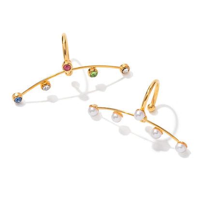 Pearl Modern Ear Hoops