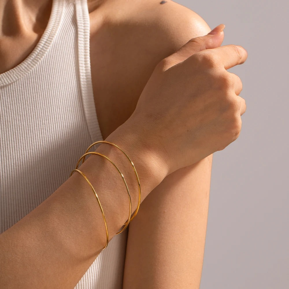 Thin Loop Bracelet-set of 3